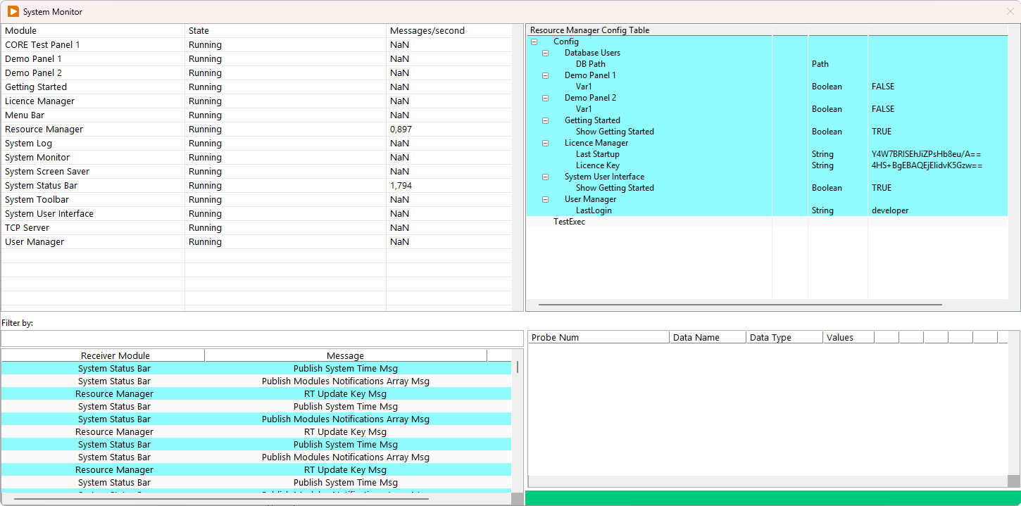 System Monitor Interface